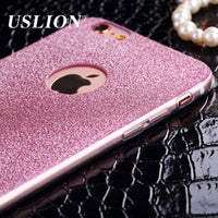 Luxury Glitter Phone Case For Apple iPhone 6 6s 7 Plus 5 5S SE Bling Matte Soft TPU Back Cover Cases For iPhone 6 6s Plus