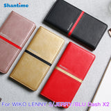 Luxury Leather Book Case For Wiko Lenny 3 Case Soft Silicone Back Cover For Wiko Jerry BLU Dash X2 Business Phone Bag Case