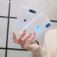 Luxury Silicone TPU Phone cases for iphone X 8 6s 7 Plus case Blu ray Love Heart soft back cover for iphone 7 6 8 Plus case X10