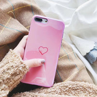 Lzcxi Blu Ray Love Heart Case For iPhone X IMD Print Soft Silicon Back Cover For iPhone 8 7 6 6S Plus Phone Cases Coque