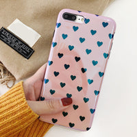 Lzcxi Blu Ray Love Heart Case For iPhone X IMD Print Soft Silicon Back Cover For iPhone 8 7 6 6S Plus Phone Cases Coque