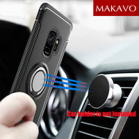 MAKAVO For Samsung Galaxy S9 Plus Case Car Magnetic Shockproof Cover For Galaxy S8 Plus S8Plus S7 Edge Note 8 Note8 Phone Case