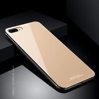 Tempered Glass Case for iPhone 8 | Plus 7 | X | Luxury Hybrid Back Cover Shockproof Sleeve Hard Housing