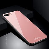 Tempered Glass Case for iPhone 8 | Plus 7 | X | Luxury Hybrid Back Cover Shockproof Sleeve Hard Housing