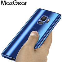 MaxGear 360 Degree Shockproof Cases For Samsung Galaxy S8 S9 Plus Phone Case For Samsung S7 S7 Edge Plating Mirror Full Cover