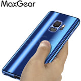 MaxGear 360 Degree Shockproof Cases For Samsung Galaxy S8 S9 Plus Phone Case For Samsung S7 S7 Edge Plating Mirror Full Cover