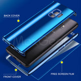 MaxGear 360 Degree Shockproof Cases For Samsung Galaxy S8 S9 Plus Phone Case For Samsung S7 S7 Edge Plating Mirror Full Cover