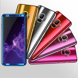 MaxGear 360 Degree Shockproof Cases For Samsung Galaxy S8 S9 Plus Phone Case For Samsung S7 S7 Edge Plating Mirror Full Cover