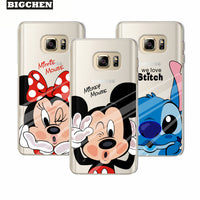 Mickey Minnie Case For Coque Samsung Galaxy Grand Prime S5 S6 S7 Edge S8 S9 Plus J2 J3 J5 J7 A3 A5 2016 2015 2017 Cover