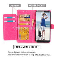 Multifunction Wallet Leather Pouch Case For Samsung Galaxy S8 PLUS J3 2017 Emerge ZTE Max XL N9560 Zmax Pro Z981 Card Stand 5pcs