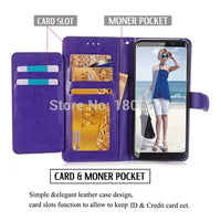 Multifunction Wallet Leather Pouch Case For Samsung Galaxy S8 PLUS J3 2017 Emerge ZTE Max XL N9560 Zmax Pro Z981 Card Stand 5pcs