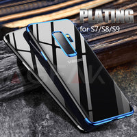 NAGFAK Luxury Phone Case For Samsung Galaxy S9 S8 Plus S7 Edge Note8 Cover Plating Silicone for Samsung S9 S8 S7 Phone Bag Cases