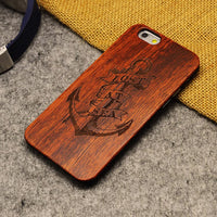 Natural U&amp;I Brand New Wood Phone Case For iPhone 5 5S 6 6S 6Plus 7 7Plus Cover Wooden High Quality Shockproof Protector Coque 1