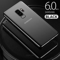 Phone Case for Samsung Galaxy S8 S9 plus Luxury Transparent Soft TPU Plating Phone Cover for Samsung S7 Edge J3 J5 J7 2015 2016