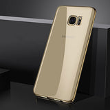 Phone Case for Samsung Galaxy S8 S9 plus Luxury Transparent Soft TPU Plating Phone Cover for Samsung S7 Edge J3 J5 J7 2015 2016