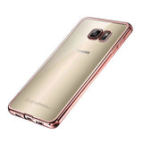 Phone Case for Samsung Galaxy S8 S9 plus Luxury Transparent Soft TPU Plating Phone Cover for Samsung S7 Edge J3 J5 J7 2015 2016