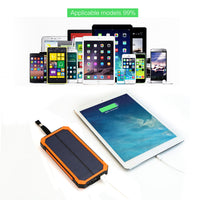 Portable 15000mAh Power Bank Solar External Battery for iPhone 5s 6 6s 7 7plus 8 8s Samsung HTC Sony etc.