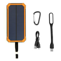 Portable 15000mAh Power Bank Solar External Battery for iPhone 5s 6 6s 7 7plus 8 8s Samsung HTC Sony etc.