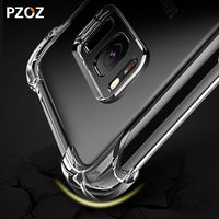 Pzoz for samsung galaxy s9 s8 plus case cover silicone luxury shockproof Clear accessories armor s 8 9 phone Ultra Thin s9plus