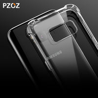 Pzoz for samsung galaxy s9 s8 plus case cover silicone luxury shockproof Clear accessories armor s 8 9 phone Ultra Thin s9plus