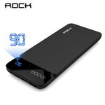 ROCK Power Bank 10000mAh with Digital Display Portable External Battery Type C 5V 3A Powerbank for iphone X Samsung Xiaomi