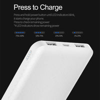 ROCK Slim 10000 mAh Power Bank,Portable Ultra-thin Polymer Powerbank battery power-bank 10000mah With LED Light for Mobile Phone