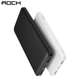 ROCK Slim 10000 mAh Power Bank,Portable Ultra-thin Polymer Powerbank battery power-bank 10000mah With LED Light for Mobile Phone