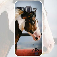 Running Horse Hard White Plastic Case Cover for Samsung Galaxy J1 J2 J3 J5 J7 C5 C7 E5 E7 2016 2017 Emerge