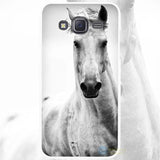 Running Horse Hard White Plastic Case Cover for Samsung Galaxy J1 J2 J3 J5 J7 C5 C7 E5 E7 2016 2017 Emerge