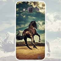 Running Horse Hard White Plastic Case Cover for Samsung Galaxy J1 J2 J3 J5 J7 C5 C7 E5 E7 2016 2017 Emerge