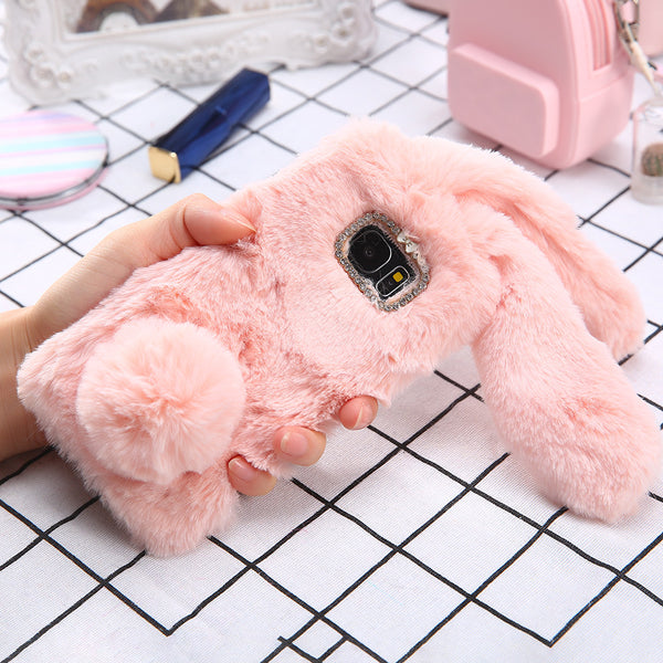 Pink Samsung S8 Phone Covers S8 Plus 3D Cute Soft Fluffy Rabbit Warm Fur Case For Pink Samsung S8 Phone Covers S8 Plus 3D Cute Soft Fluffy Rabbit Warm Fur Case For