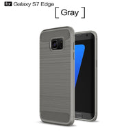 Shockproof Phone Case For Samsung Galaxy S6 S6 Edge S7 S7 Edge S8 S8 Plus Carbon Fiber TPU Drawing Material Phone Cases Cover