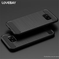 Shockproof Phone Case For Samsung Galaxy S6 S6 Edge S7 S7 Edge S8 S8 Plus Carbon Fiber TPU Drawing Material Phone Cases Cover