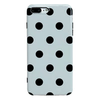 Simple polka dots phone case For iphone X 7 7Plus 8 8plus Shiny blu ray Soft silicon case for iphone 6 6s 6plus back cover