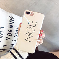 Soft Blu Ray Phone Case For iPhone 7 6 6s 8 Plus X Fashion Letter Animals Cartoon Cases For iPhone 7Plus Couples Back Cover