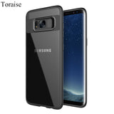 Toraise Full Protective For Samsung Galaxy S8 Case Slim TPU Acrylic Transparent Back Cover Case for Samsung S8 plus Galaxy S9