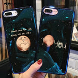 Tronsnic Moon Phone Case for iPhone 6 6s Plus 7 8 Plus Love You Couple Case for iPhone X Blue Blu Ray Cover Cute Cartoon Fashion