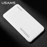 USAMS 10000mAh power bank External battery dual USB output powe bank Universal powerbank 15mm ultra-thin External power