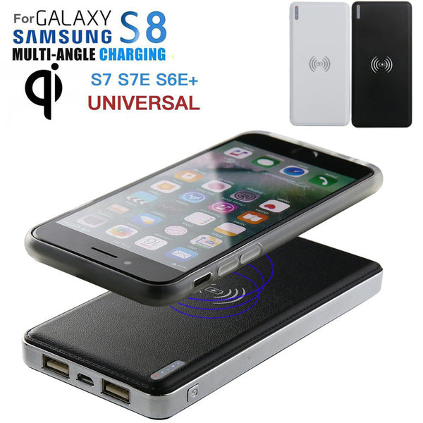 Ultrathin 10000mAh Portable Power Bank Qi Wireless Charge External Backup Battery Charging Portabler For Samsung For Iphone