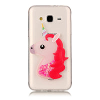 Unicorn Glitter Liquid Case sFor Coque Samsung Galaxy J3 2017 J330 J3 Emerge Prime Cover Dynamic Phone Cases for Samsung J3 2016