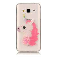 Unicorn Glitter Liquid Case sFor Coque Samsung Galaxy J3 2017 J330 J3 Emerge Prime Cover Dynamic Phone Cases for Samsung J3 2016