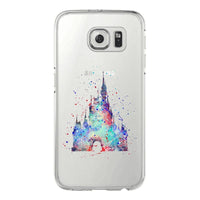 Watercolor Elsa Mermaid and her prince Mickey Mouse Soft TPU Phone Cases Cover For Samsung Galaxy S5 S6 S7 edge S8 S9 Plus