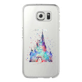 Watercolor Elsa Mermaid and her prince Mickey Mouse Soft TPU Phone Cases Cover For Samsung Galaxy S5 S6 S7 edge S8 S9 Plus