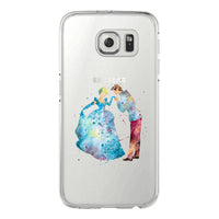 Watercolor Elsa Mermaid and her prince Mickey Mouse Soft TPU Phone Cases Cover For Samsung Galaxy S5 S6 S7 edge S8 S9 Plus