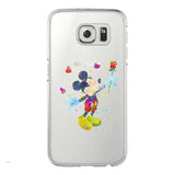 Watercolor Elsa Mermaid and her prince Mickey Mouse Soft TPU Phone Cases Cover For Samsung Galaxy S5 S6 S7 edge S8 S9 Plus