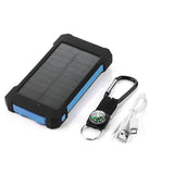 Waterproof Solar Power Bank 20000mah Dual-USB Battery externa quick charge powerbank for all Phone Universa Batteries