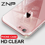 ZNP Ultra Thin Soft Transparent TPU Case For iPhone 8 7 Plus Clear Silicone Full Cover For iPhone 7 Plus 8 Phone Case Capa Coque