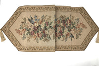 DaDa Bedding Wildflower Wonderland Floral Beige Tapestry Table Runner (3100)