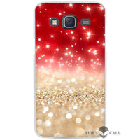 glitter red decoration Clear Case Cover Coque Shell for Samsung Galaxy J1 J2 J3 J5 J7 2016 2017 Emerge