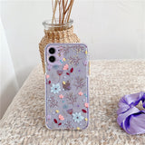 Soft TPU Frame + Matte PC Back 3D Flower Case for iPhone 12 Mini, 11 Pro Max, X, XR, XS Max, 7, 8, and more